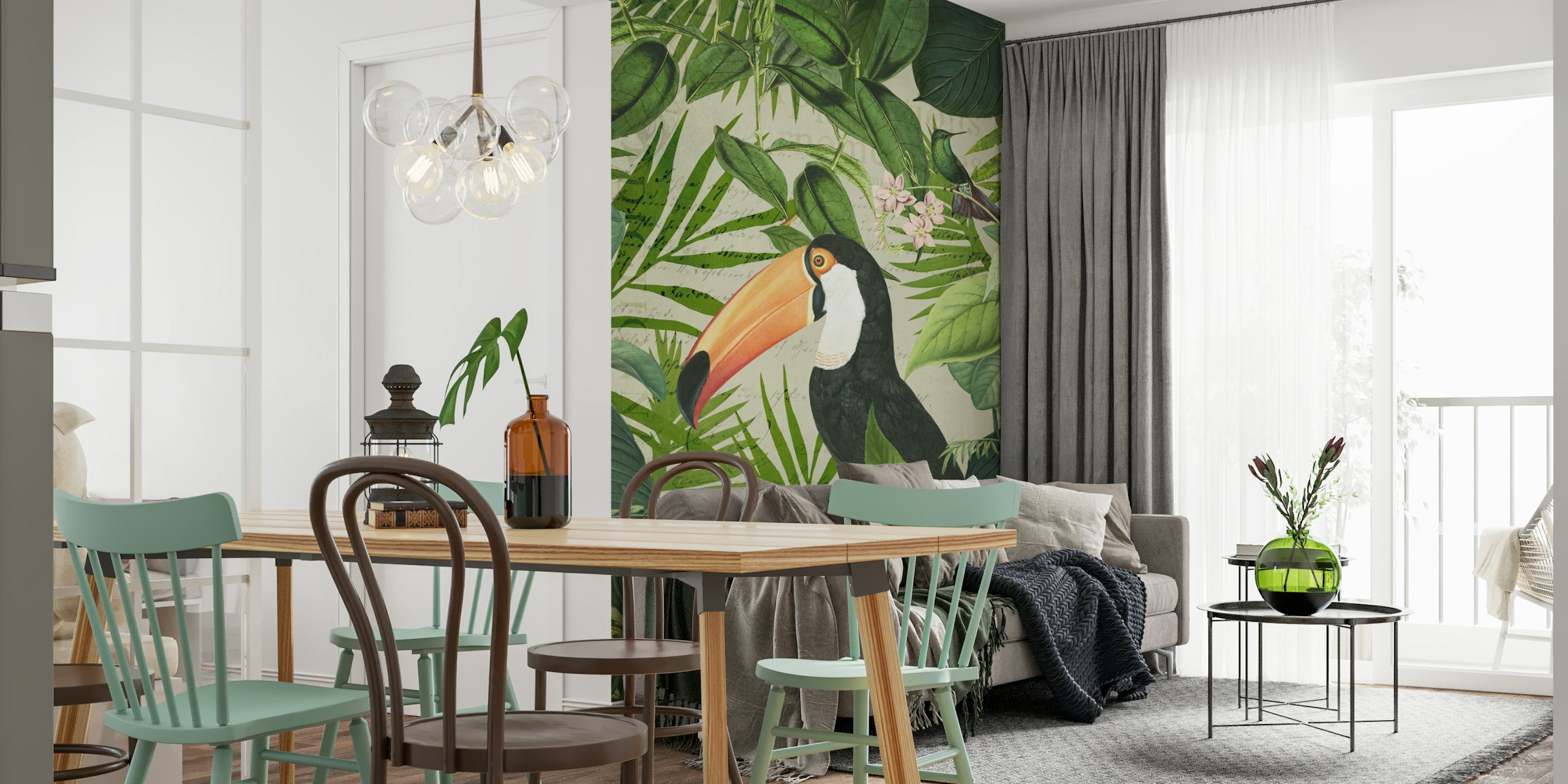 Tropical Toucan tapet i et rum