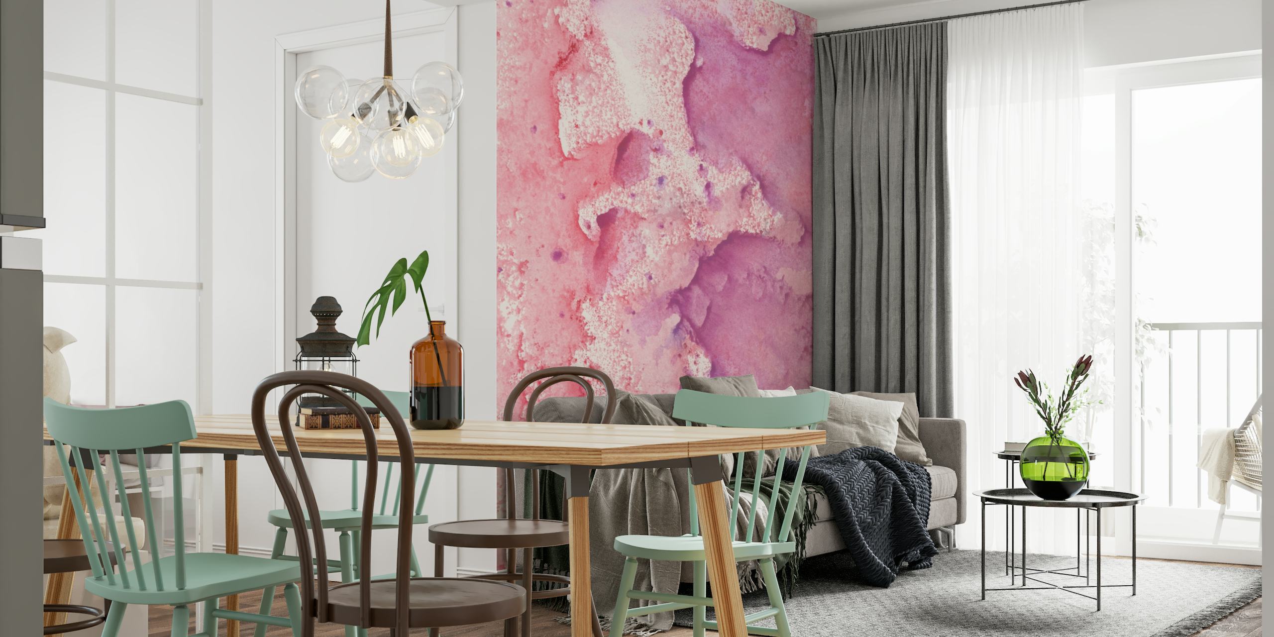 Coral Pink Abstract 1 wallpaper
