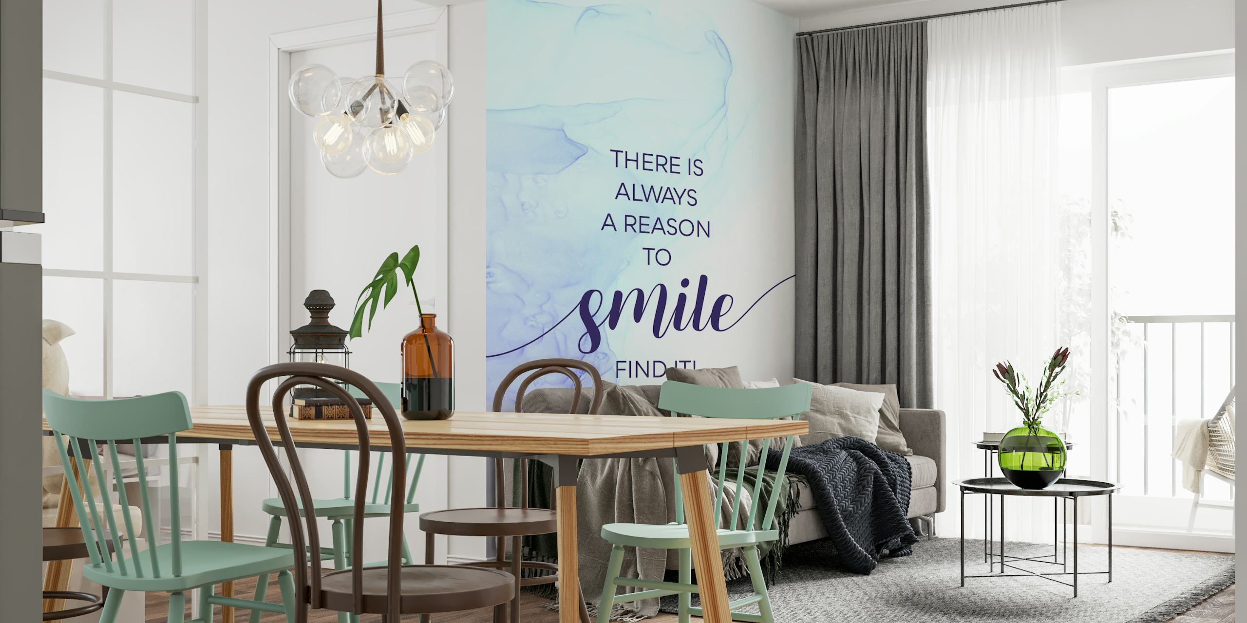 Colorful wallpaper with the text There is always a reason to smile