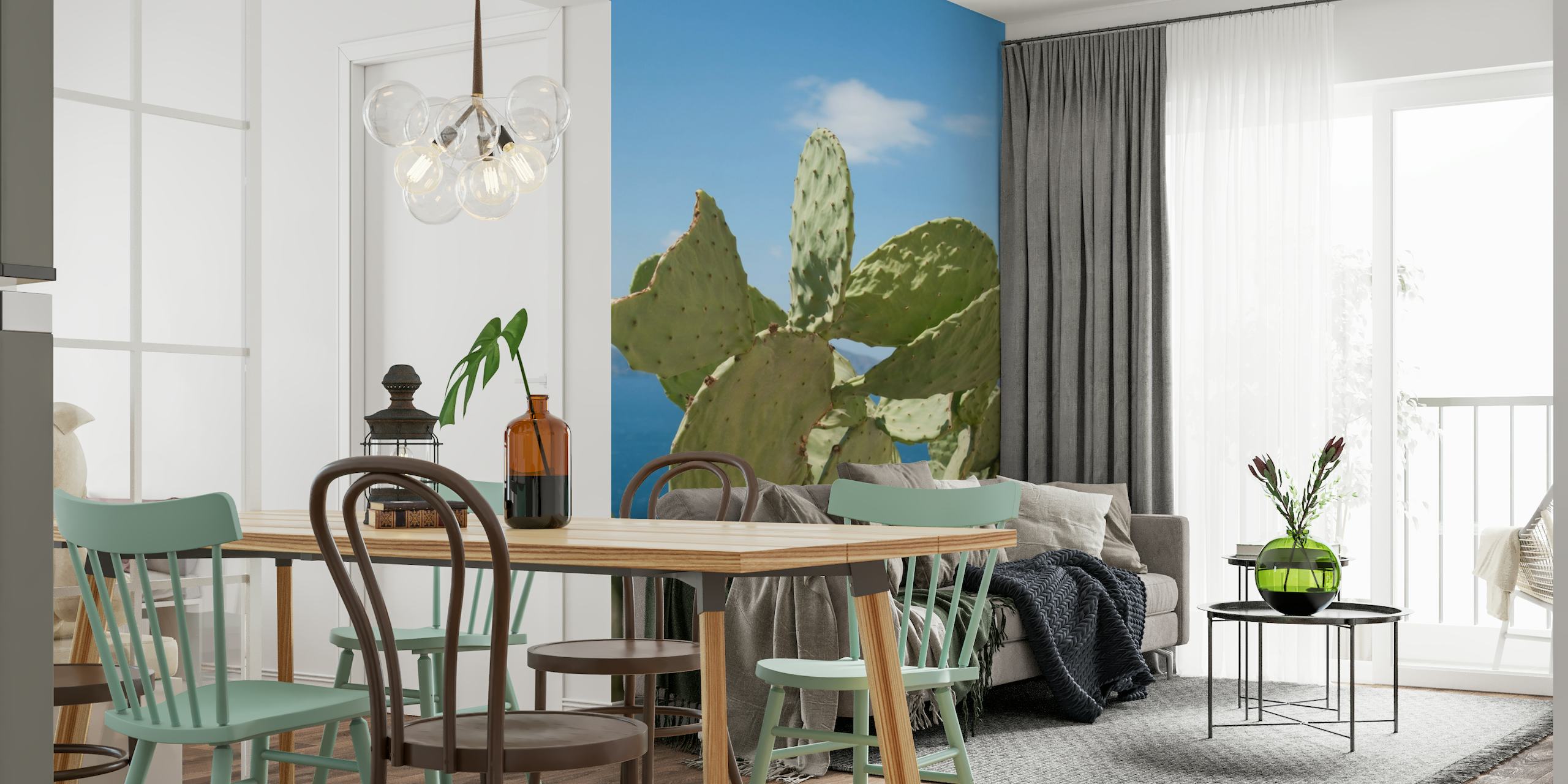 Santorini Cacti Dream 2 wallpaper