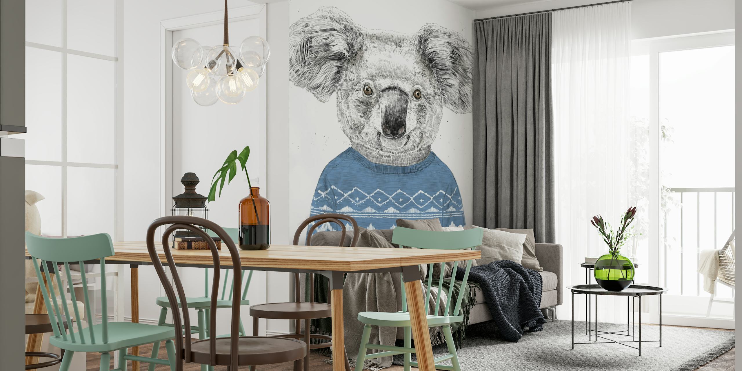 Winter koala papel pintado