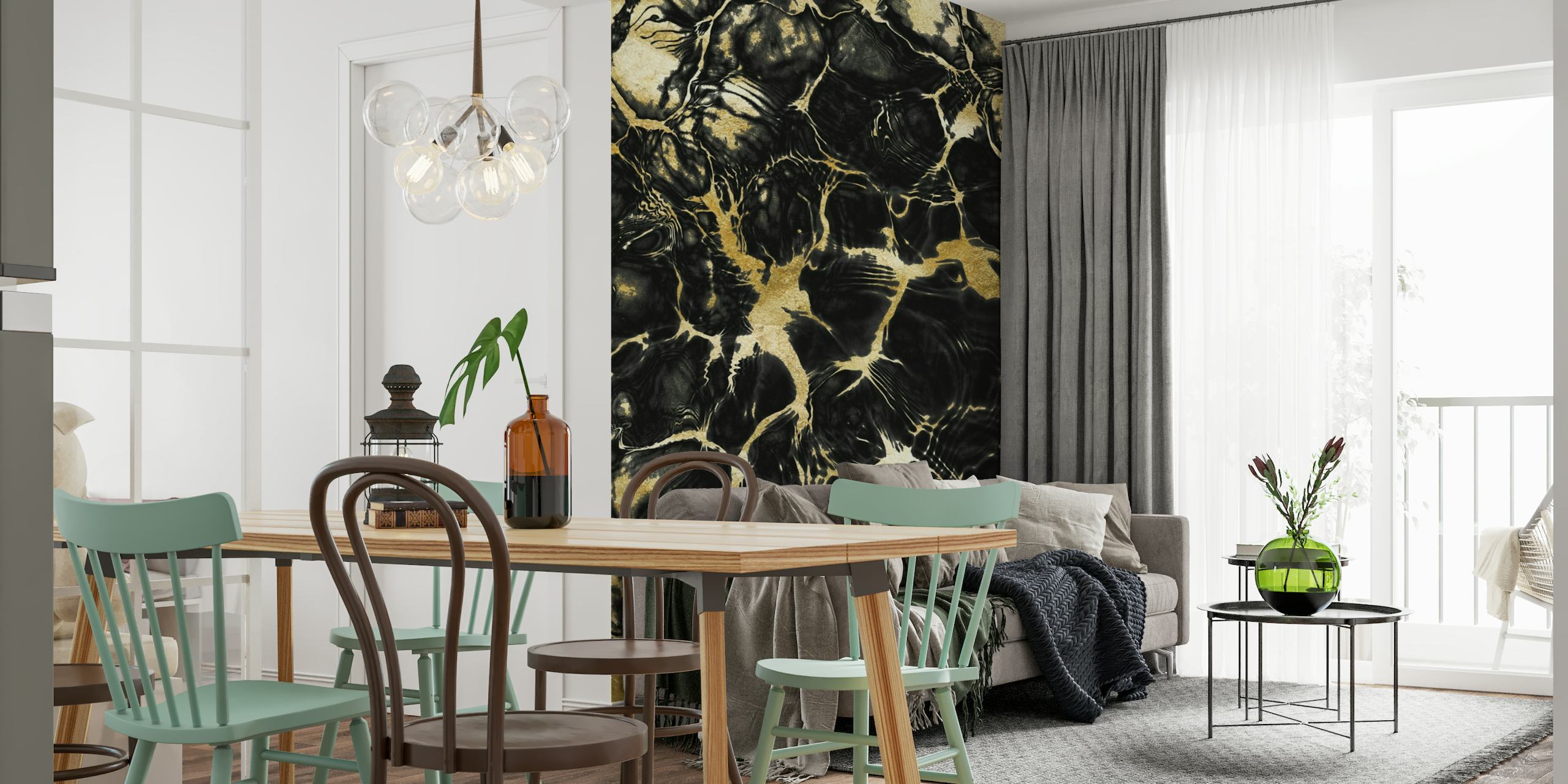Gold Black Abstract 1 wallpaper