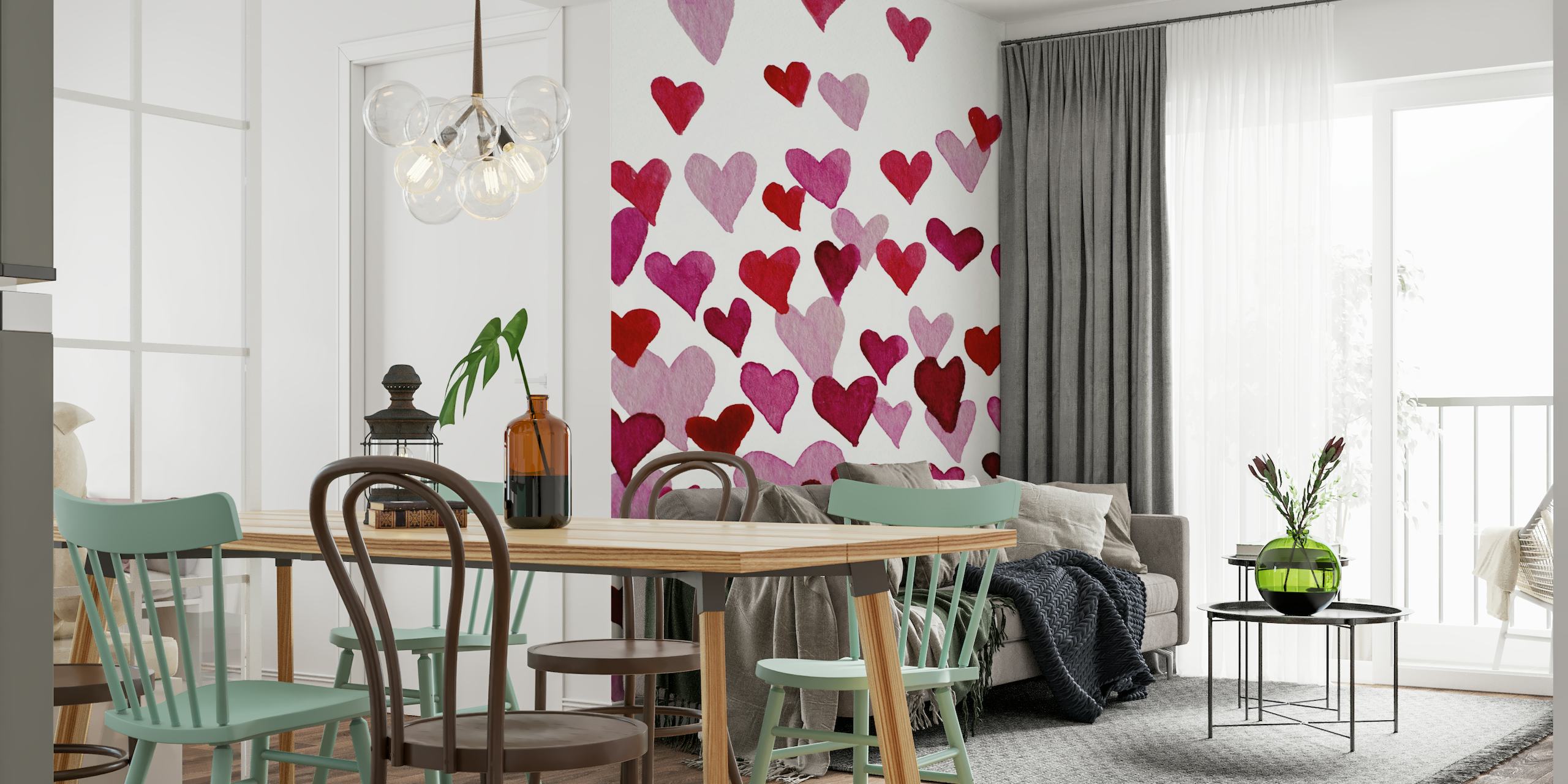 Valentines day hearts papel pintado