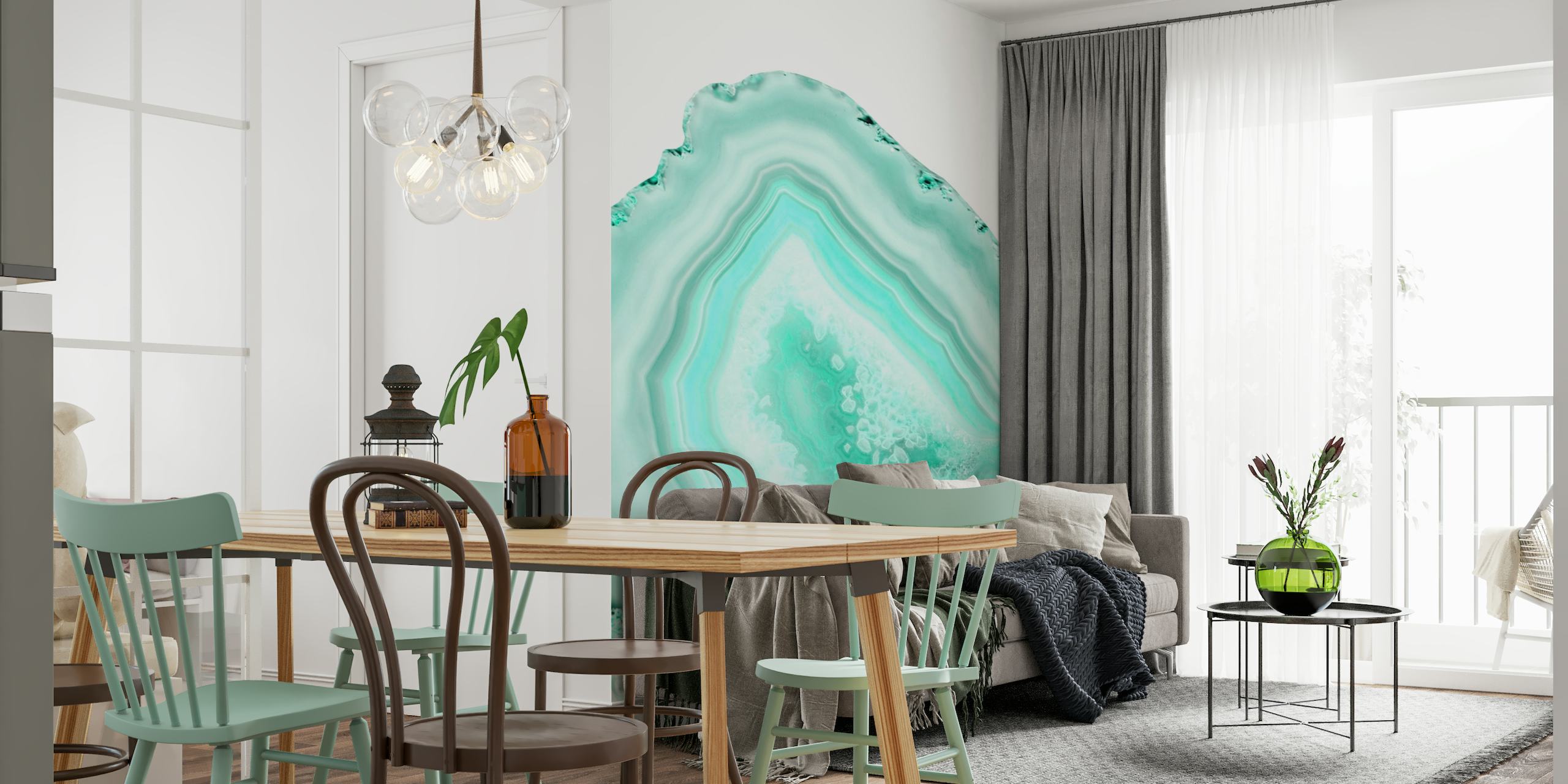 Soft Turquoise Agate Dream 1 wallpaper