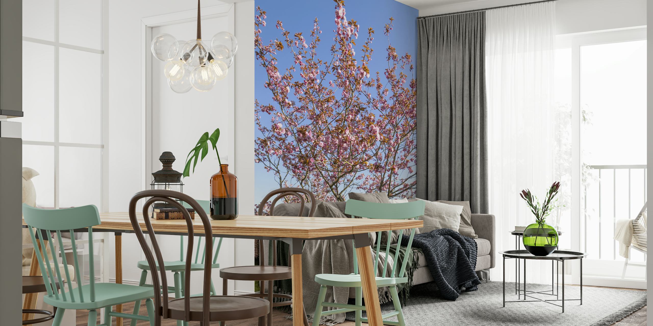 Tapeta Cherry blossom v pokoji