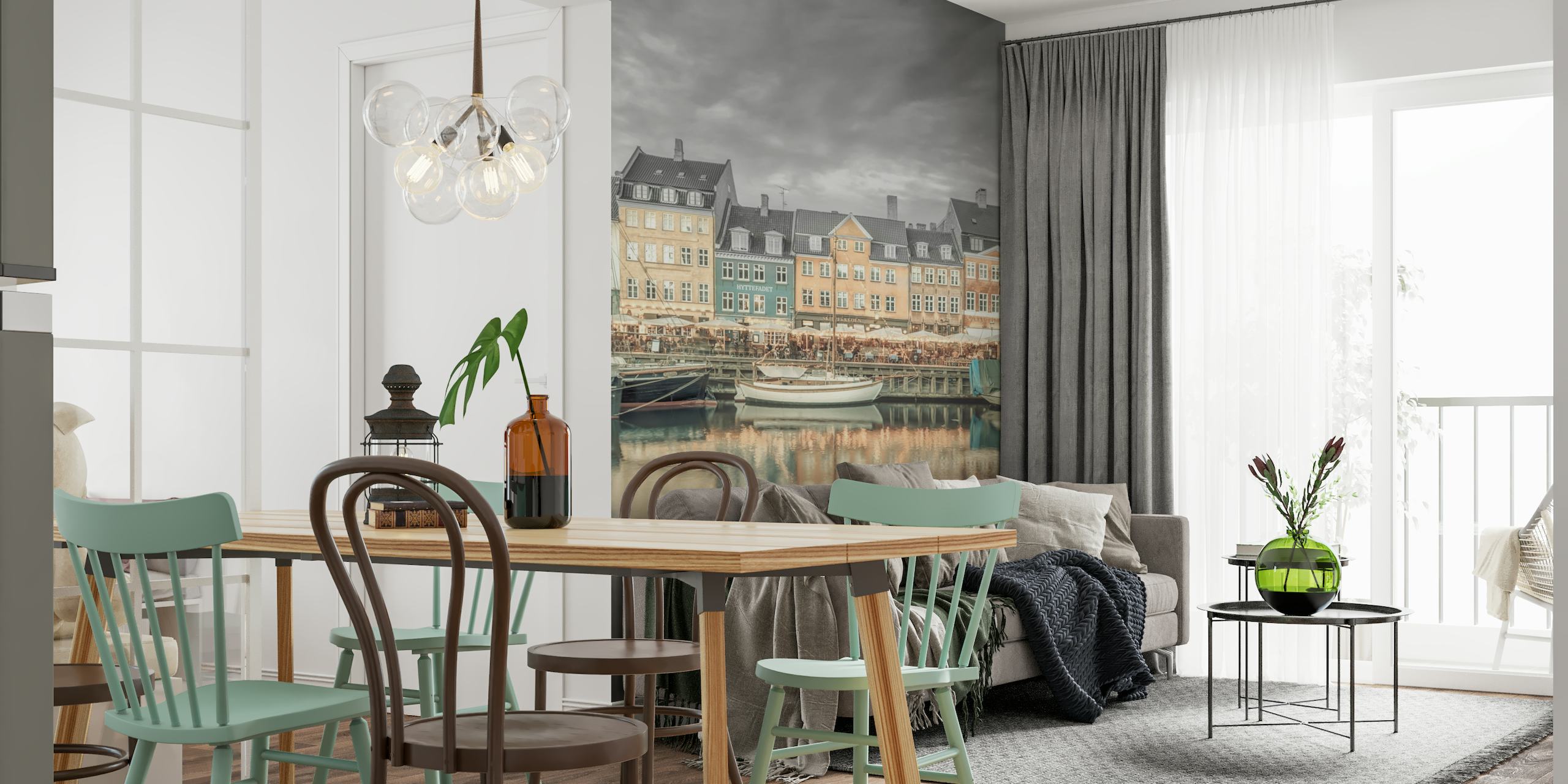 COPENHAGEN Nyhavn VINTAGE papiers peint
