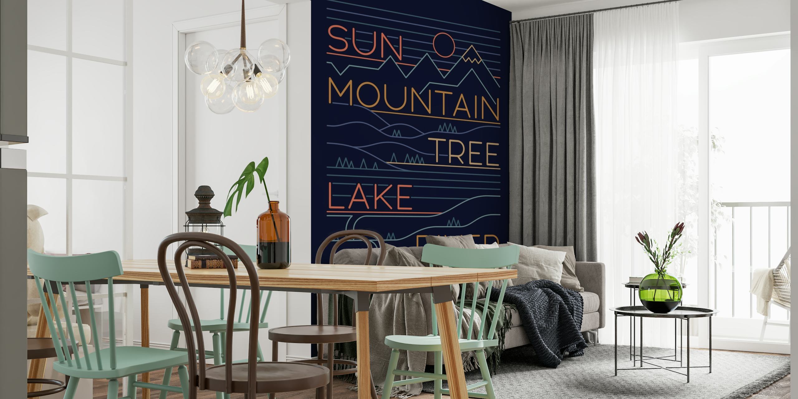 Sun Mountain Tree wallpaper
