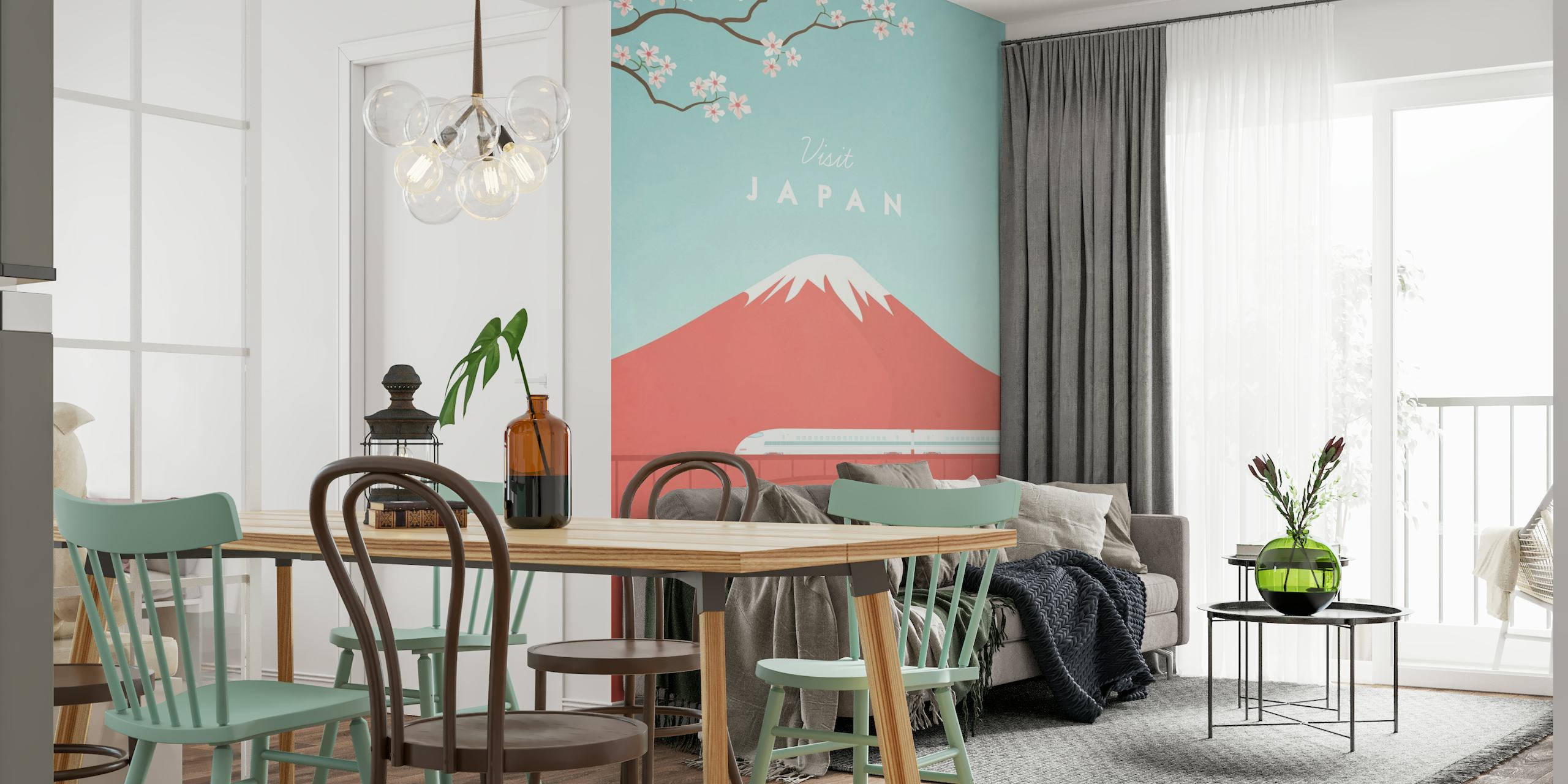 Japan Travel Poster behang