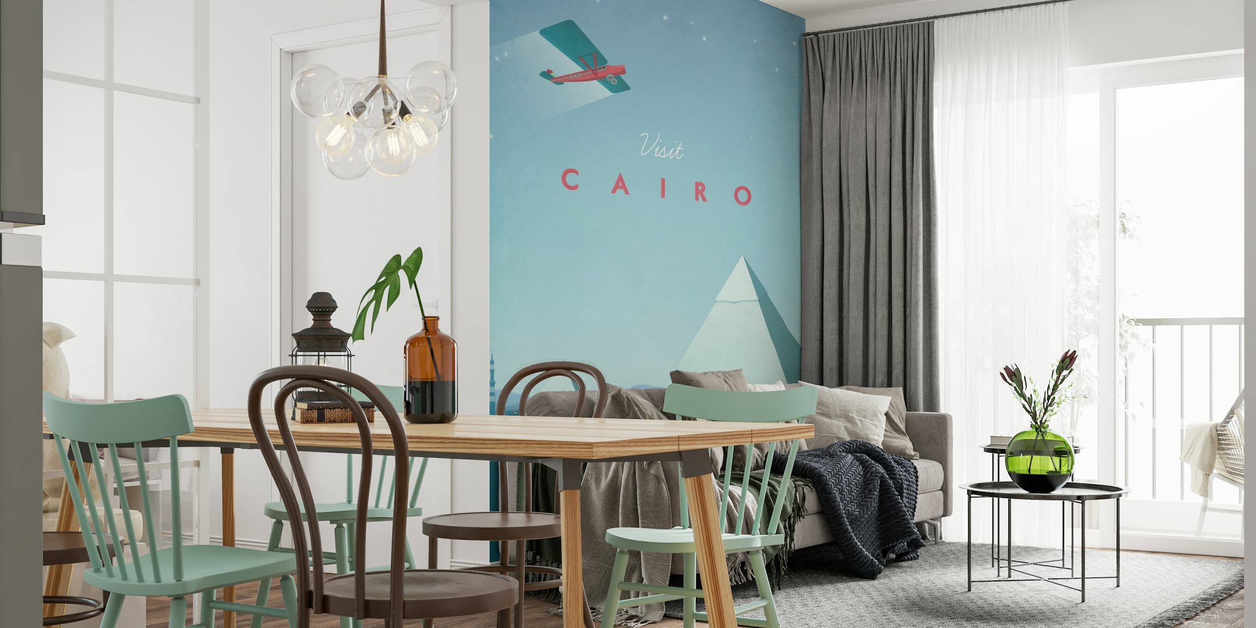Cairo Travel Poster behang