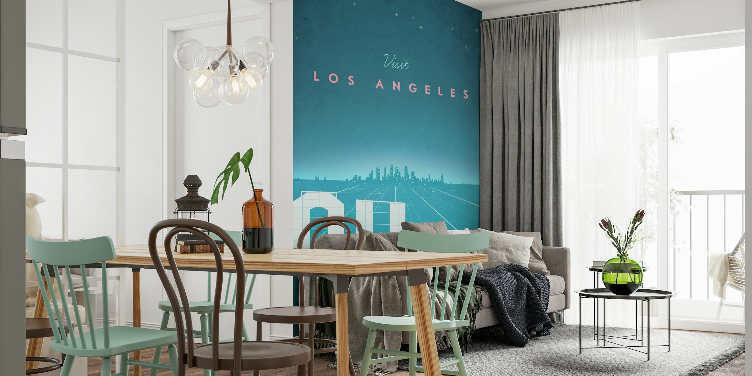 Los Angeles Travel Poster behang