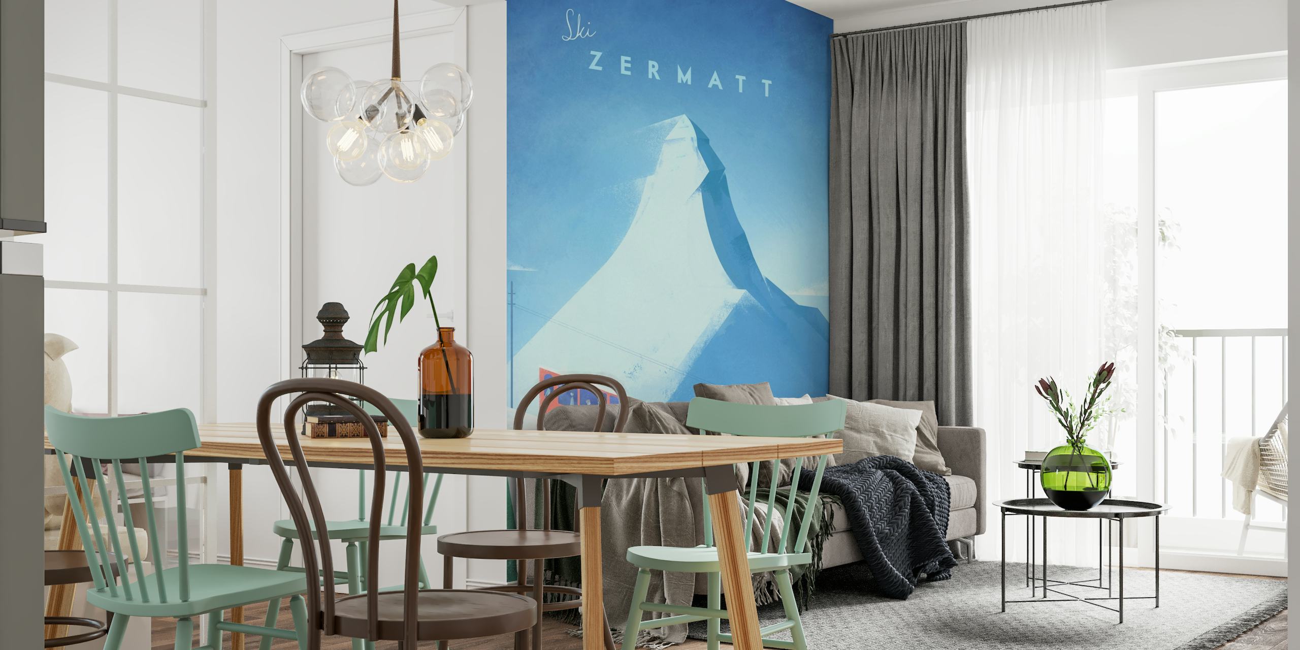 Zermatt Travel Poster tapet