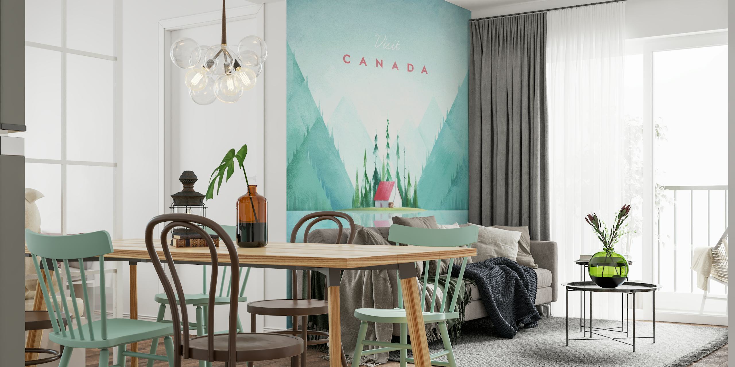 Canada Travel Poster behang