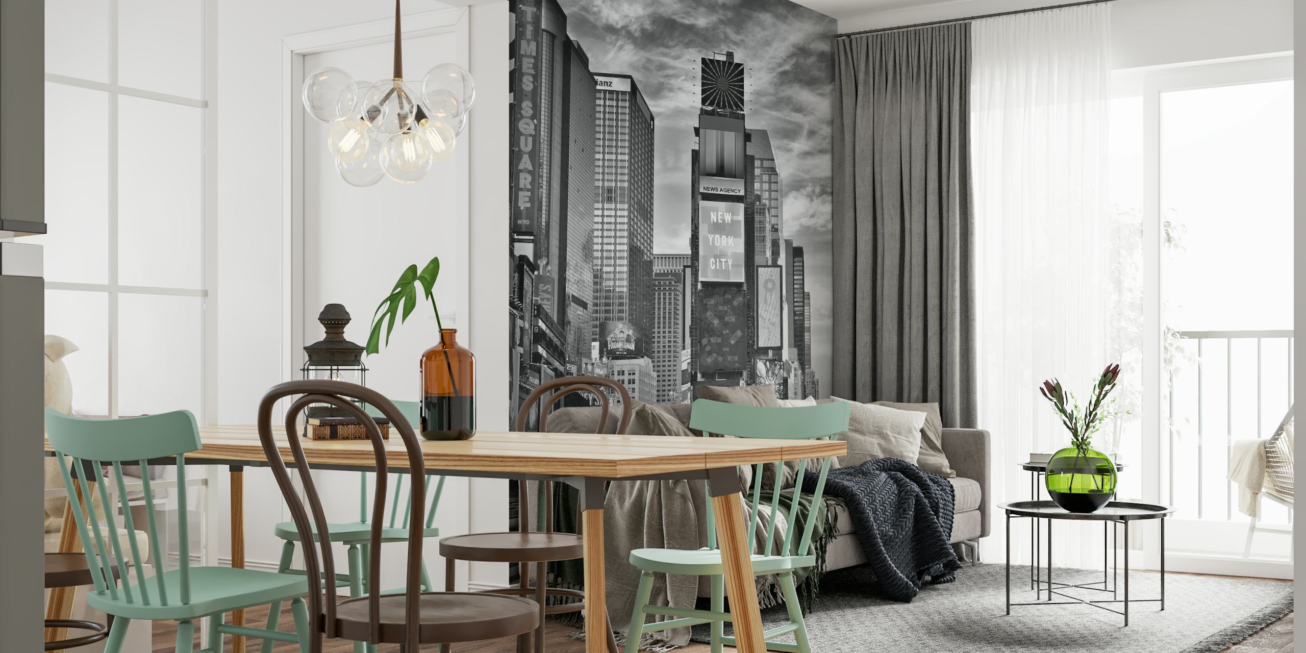 Papier Peint New York City Times Square Dans Une Chambre