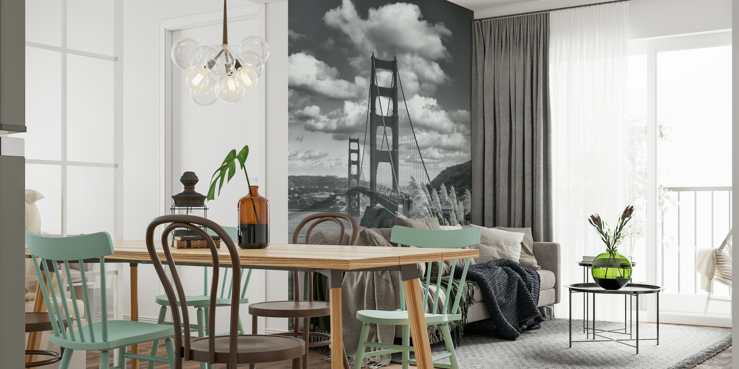 SAN FRANCISCO Monochrome Golden Gate Bridge wallpaper