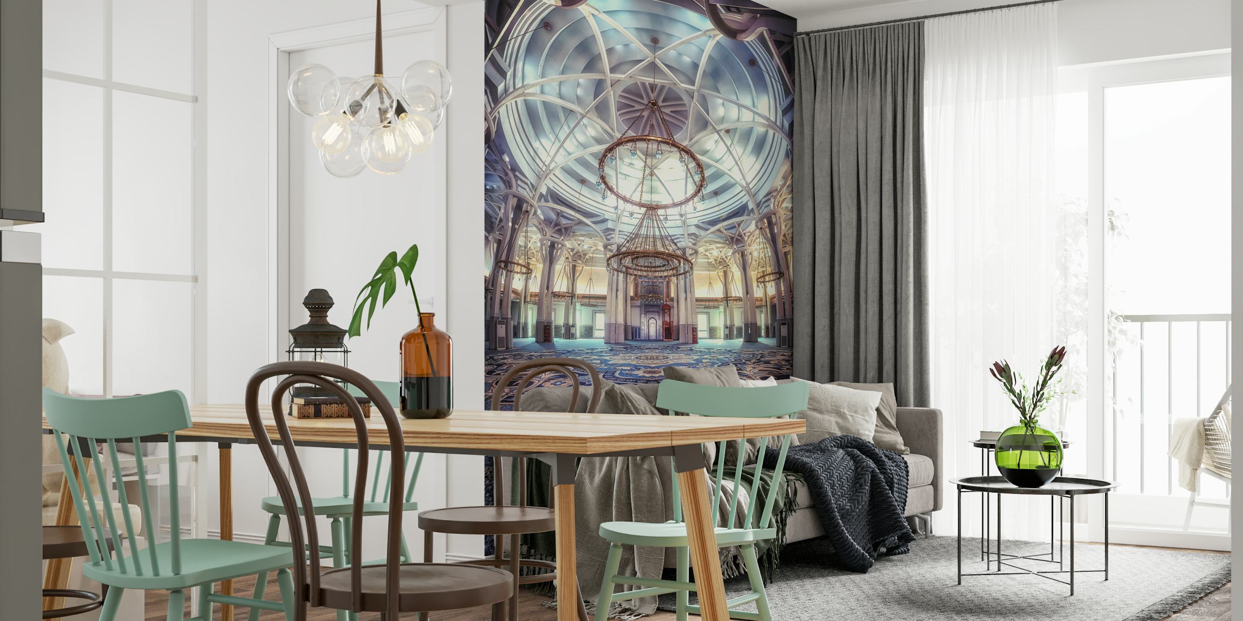Fototapeta do wnętrza Wielkiego Meczetu w Rzymie przedstawiająca wyszukane projekty i architekturę