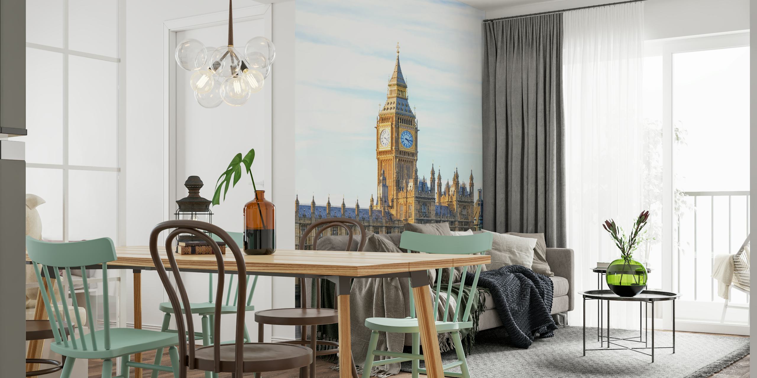 Palace of Westminster behang in een kamer