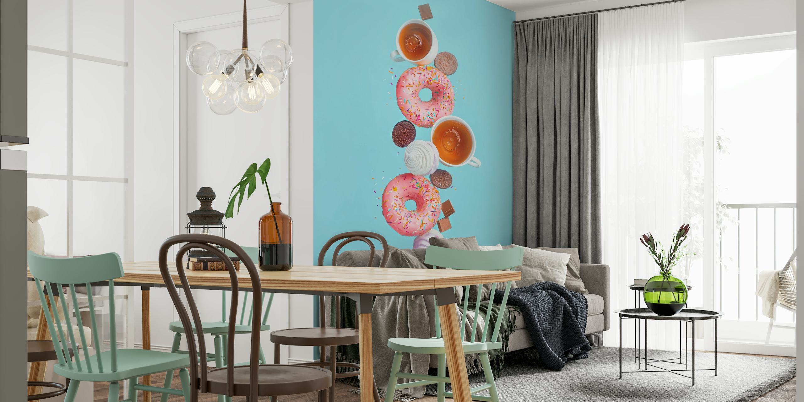 Weekend donuts behang