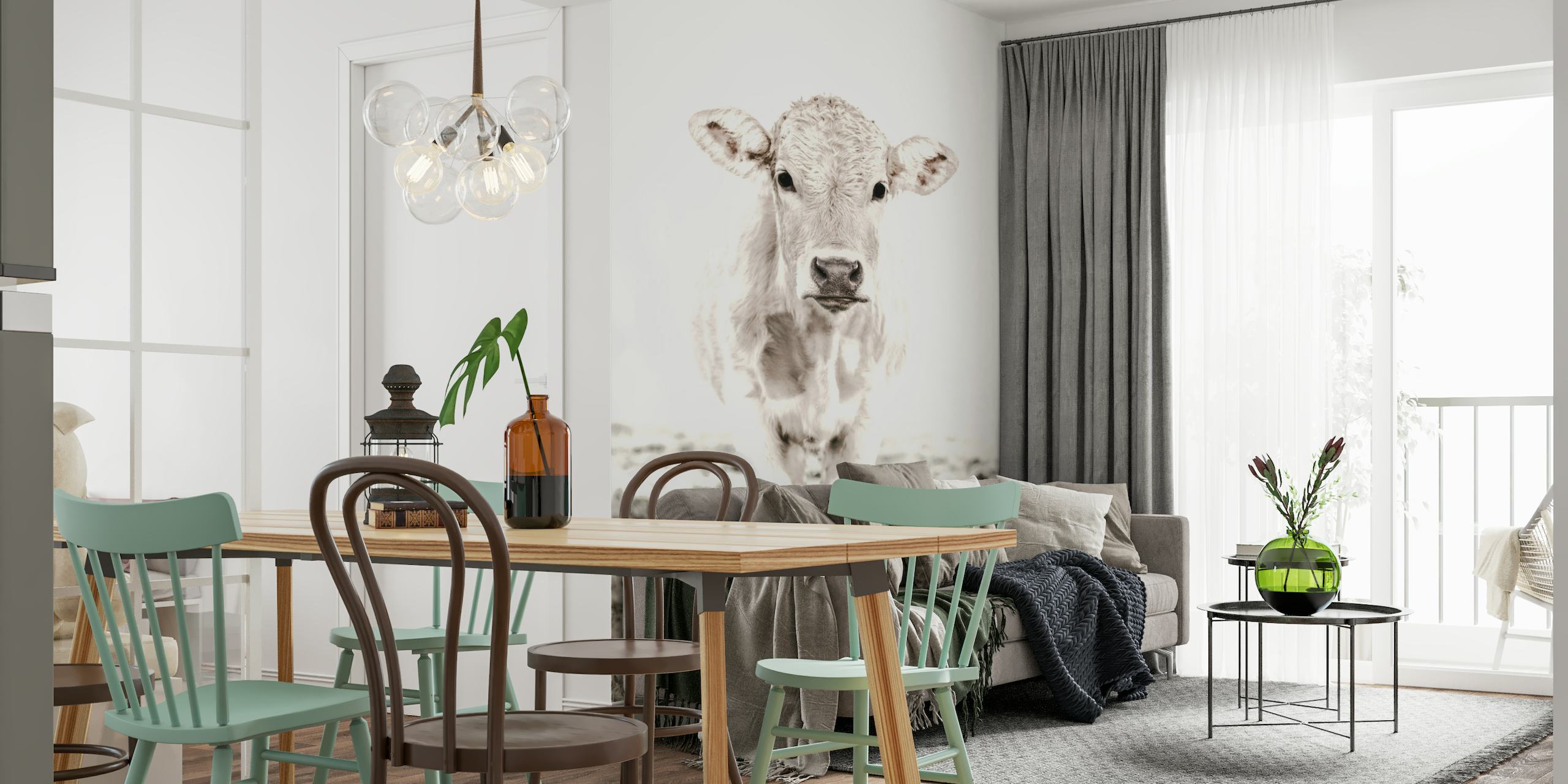 BLONDE CATTLE COTTAGELOVE BY MS wallpaper