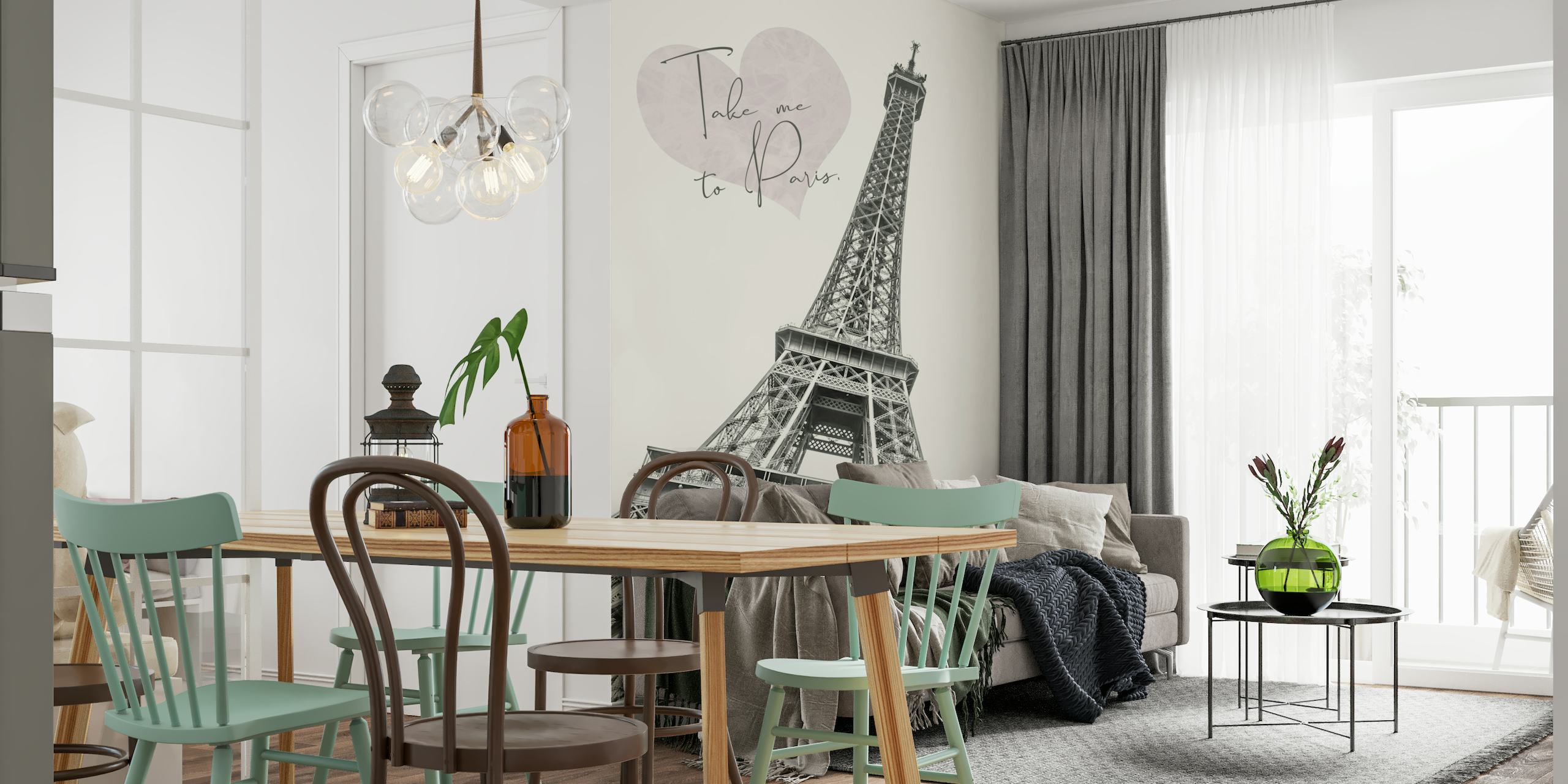 Romantic Eiffel Tower - Take me to Paris papel pintado