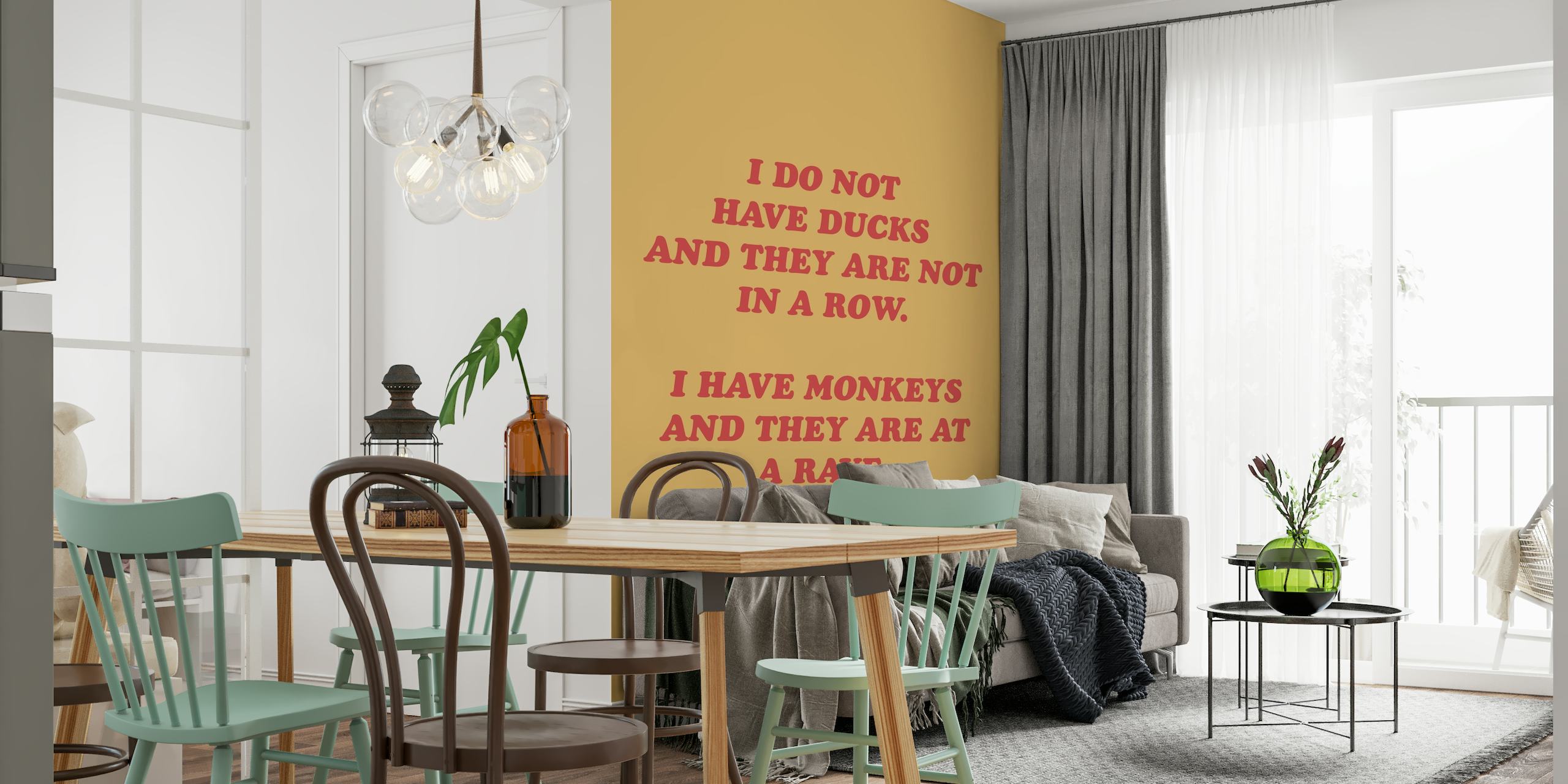 Monkeys and Ducks wallpaper