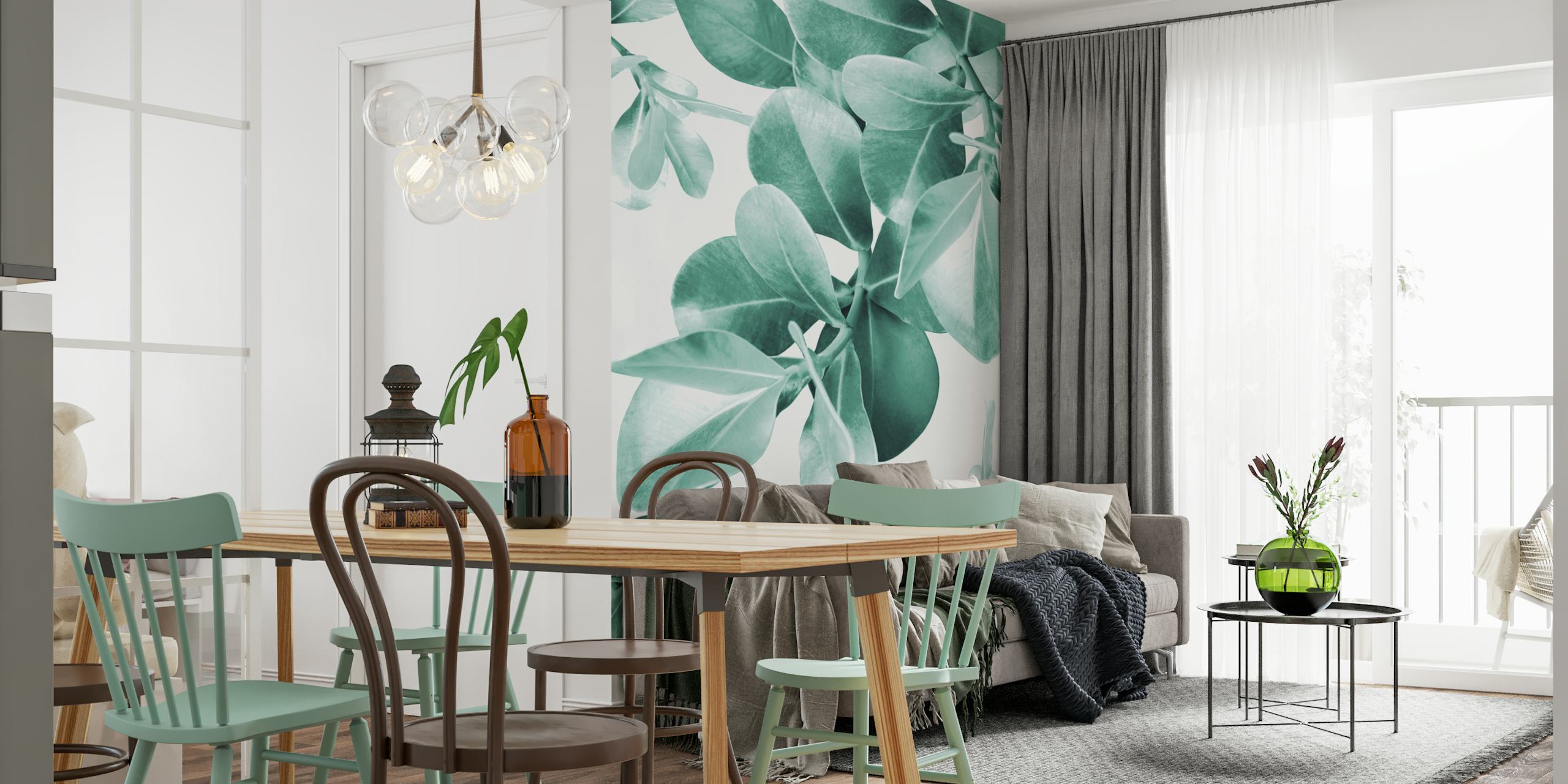 Ficus Leaves Dream wallpaper in a room