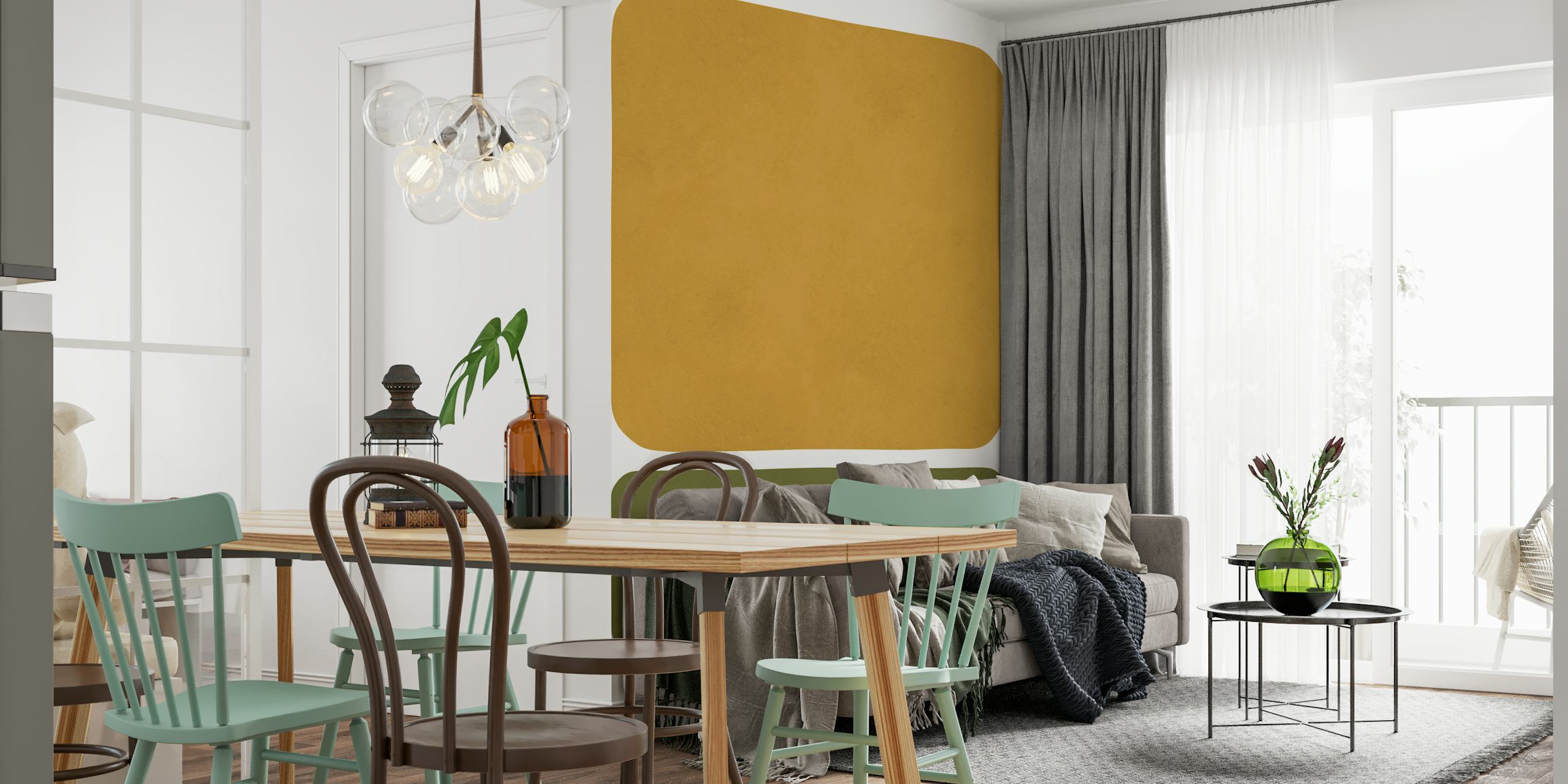 Boho minimalism 20 ταπετσαρία σε ρύθμιση δωματίου