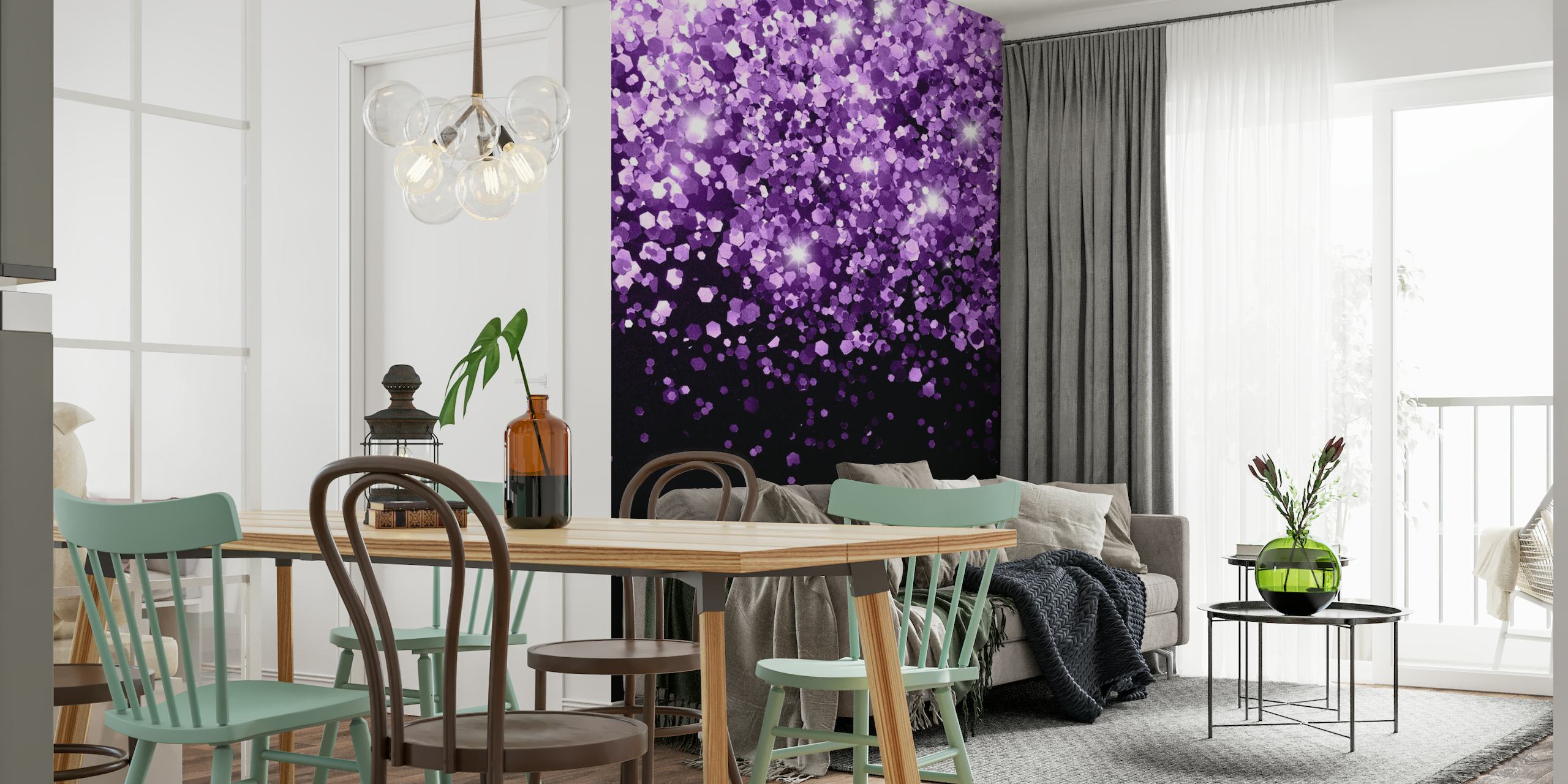 Purple Black Glitter 1 wallpaper