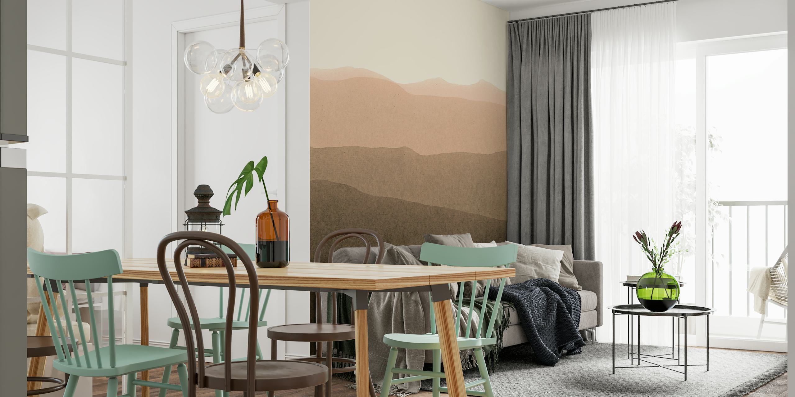 Gradient landscape neutral wallpaper