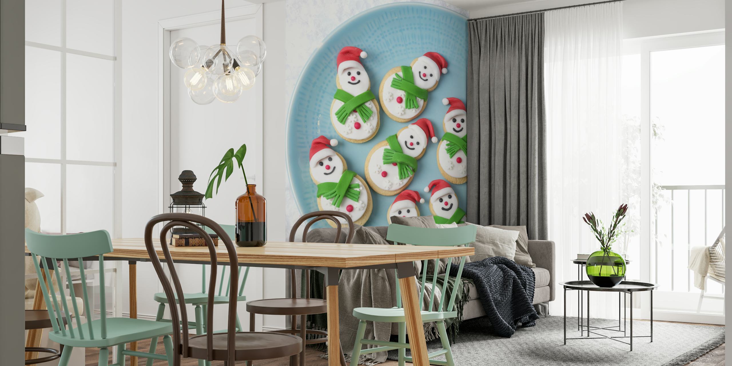 Christmas Snowmen Cookies dizajn wallpapera