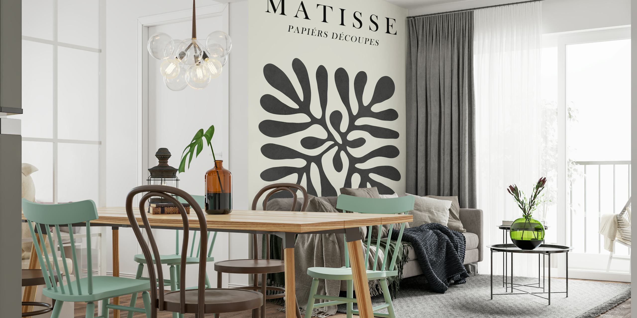 Matisse poster 17 wallpaper in a stylish room