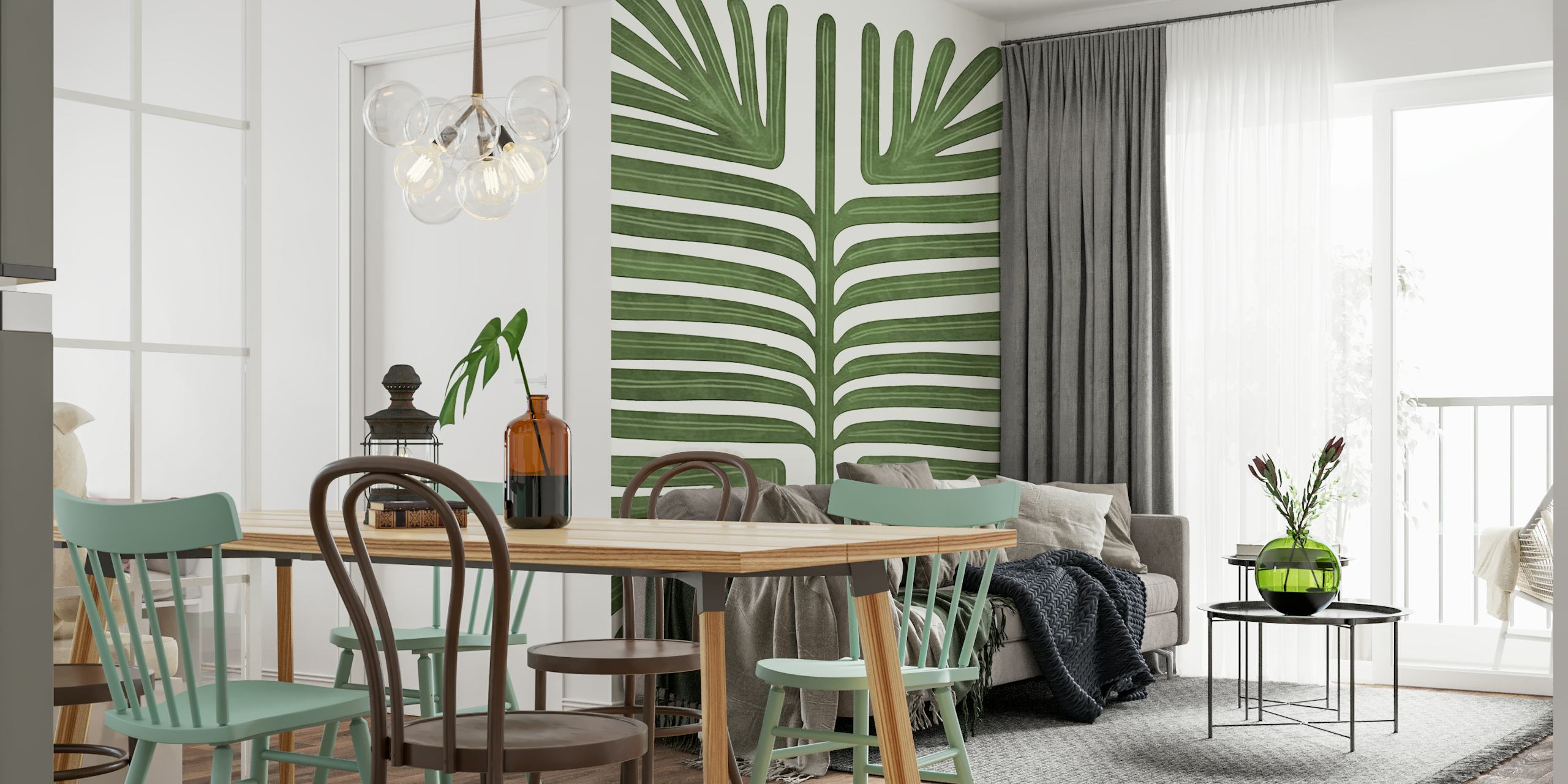 Botanical Garden Flair wallpaper in a room