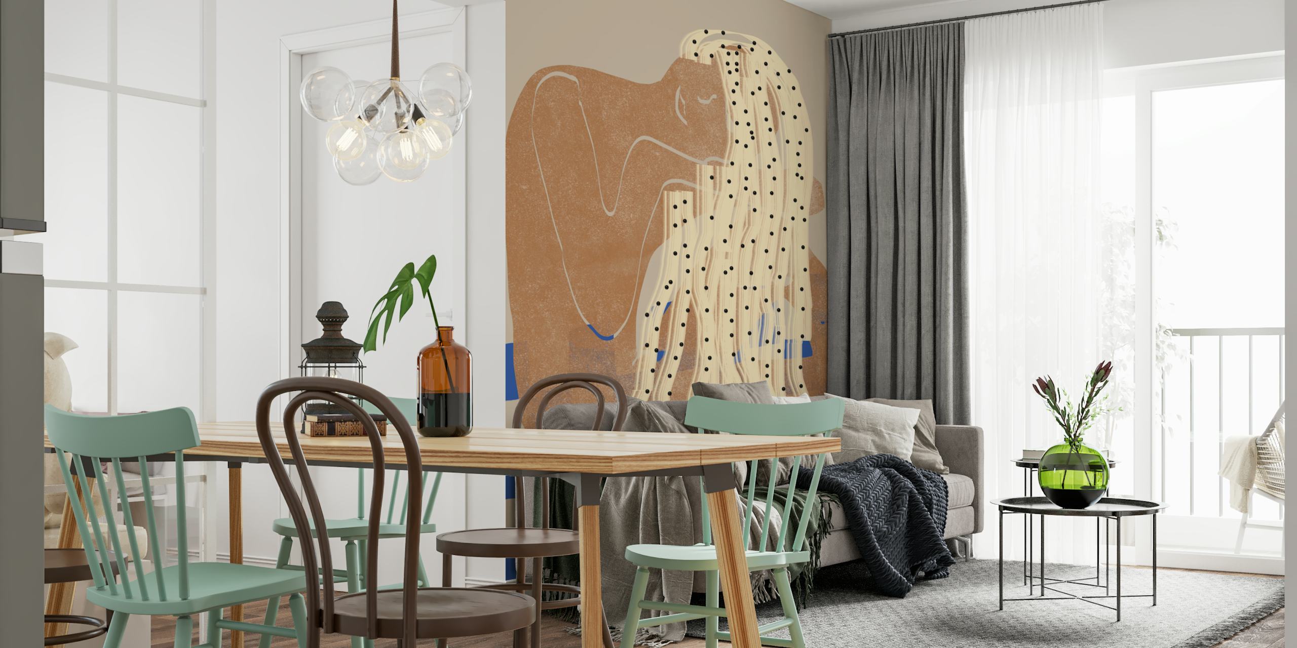 Mood Woman portrait wallpaper in a room