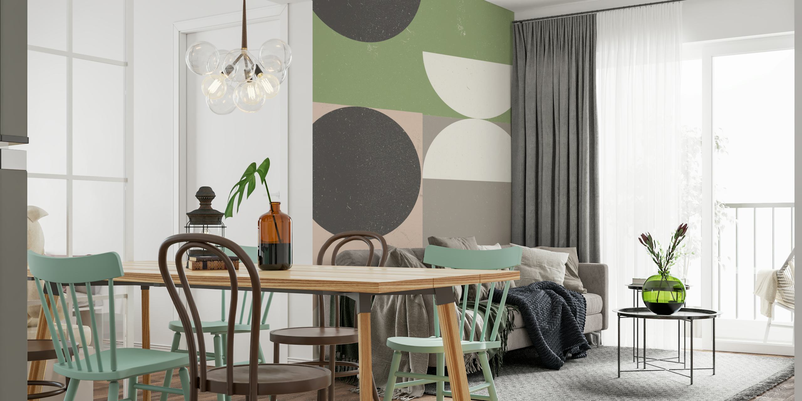 Mid Century Modern Composition behangontwerp