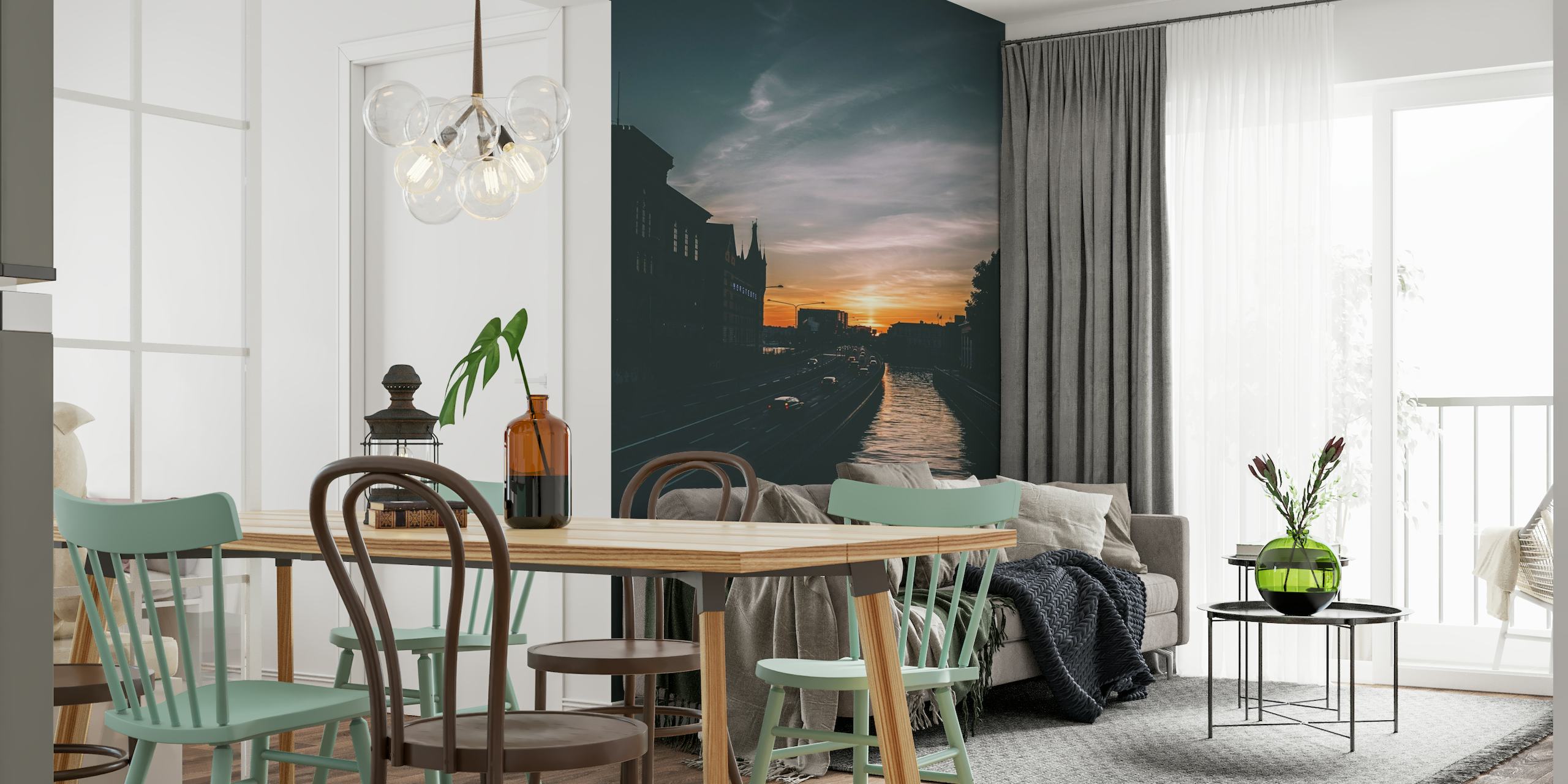 Sunset Stockholm wallpaper