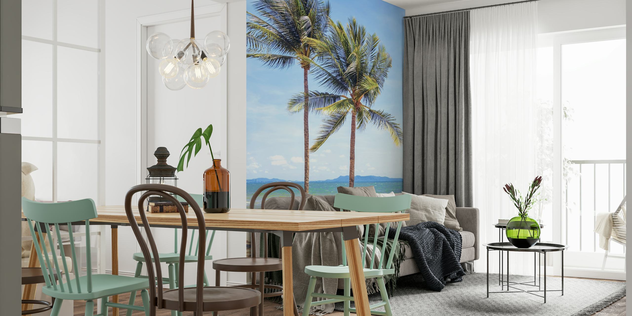 Pozadin Sunny Palms Haven u sobi