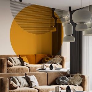 Mid Century Modern Shapes in Yellow