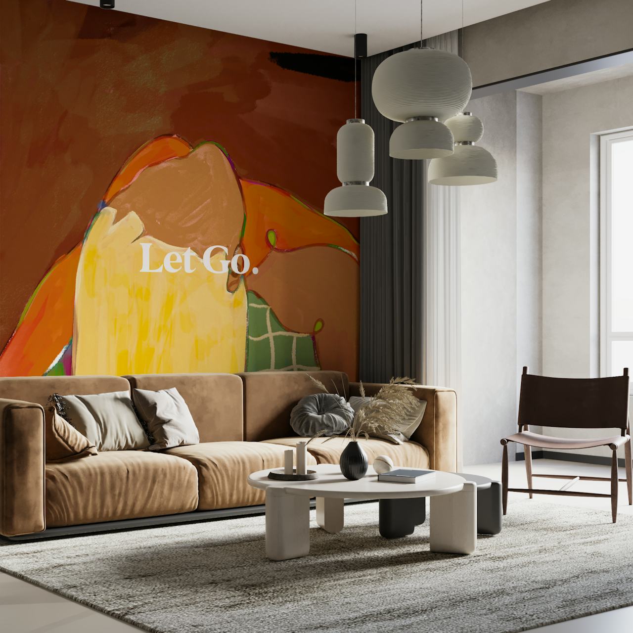 Let Go wallpaper in a room