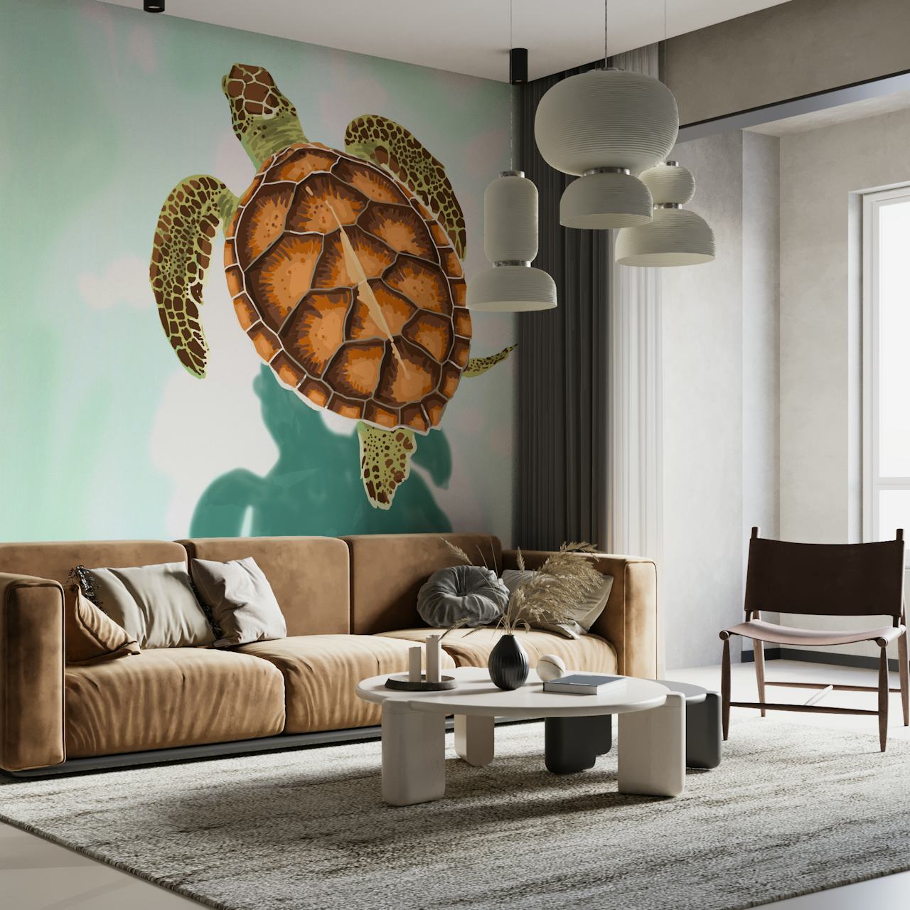 Own Your Shadow wallpaper in a room setting