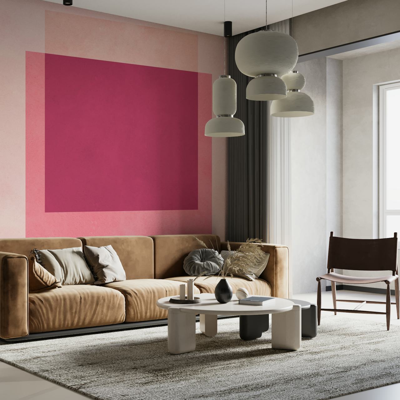 Contemporary geometric wallpaper design