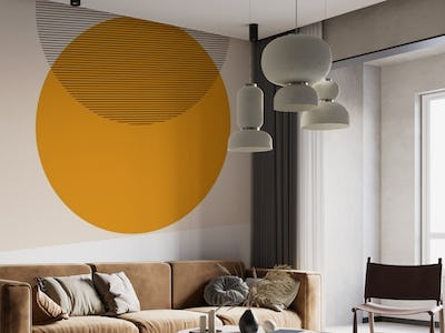 Mid Century Modern Shapes in Yellow