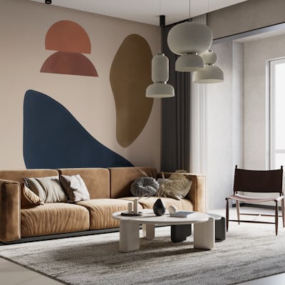 Muted Shapes In Blue