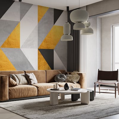 Gold and gray composition I
