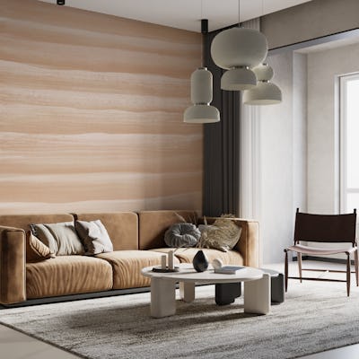 Warm Beige Watercolor Stripe 1