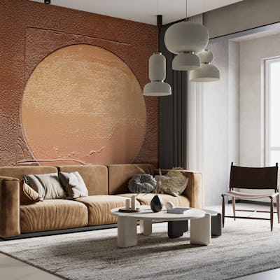 Copper Tone Japandi Sun