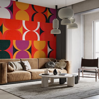 Abstract Hourglass Mid Century Decor 02 WM