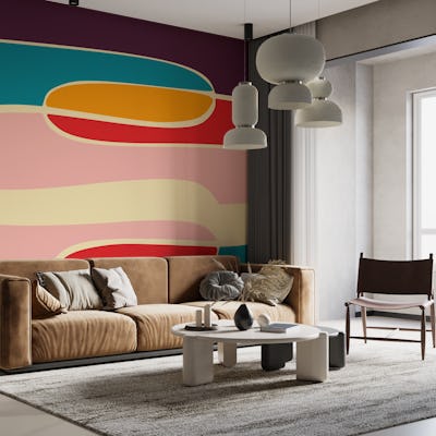 Retro Wavy Lines - Mid Century Modern Wonder