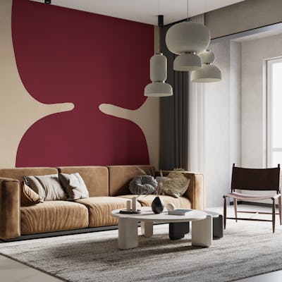 Abstract Maroon Shape