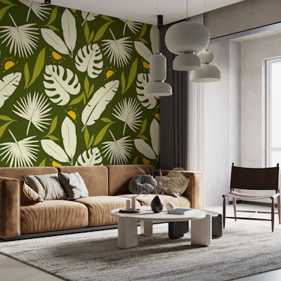 Sunny Tropical Leaf Paradise