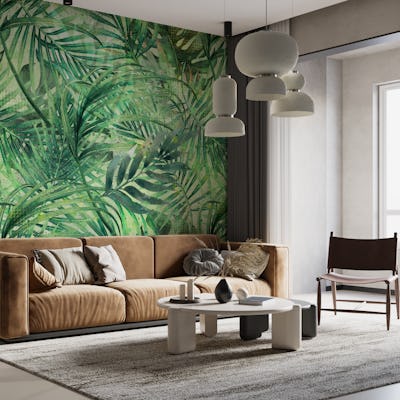 Tropical Graphic Paradise - mural vertical