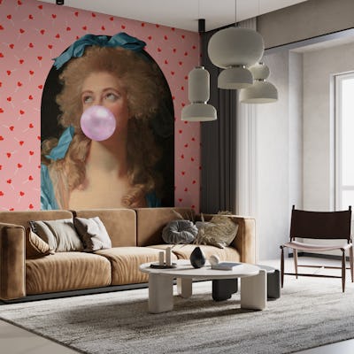 BubbleGum Woman Renaissance Meets Pop